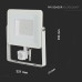 ΠΡΟΒΟΛΕΑΣ ΚΙΝΗΣΗΣ VTAC LED PANEL SENSOR 50W - 3000K - WHITE - IP65