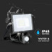 ΠΡΟΒΟΛΕΑΣ ΚΙΝΗΣΗΣ VTAC LED PANEL SENSOR 20W - 4000K - BLACK - IP65