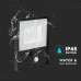 ΠΡΟΒΟΛΕΑΣ ΚΙΝΗΣΗΣ VTAC LED PANEL SENSOR 50W - 4000K - BLACK - IP65