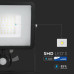 ΠΡΟΒΟΛΕΑΣ ΚΙΝΗΣΗΣ VTAC LED PANEL SENSOR 50W - 6000K - BLACK - IP65