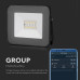 ΠΡΟΒΟΛΕΑΣ VTAC SAMSUNG CHIP LED SMD CCT RGB 20W - BLUETOOTH - BLACK - IP65