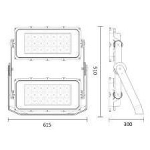 ΠΡΟΒΟΛΕΑΣ LED ELEMENTI FEBO FL ASYMMETRIC MEDIUM 700W - 850mA - 4000K - IP66