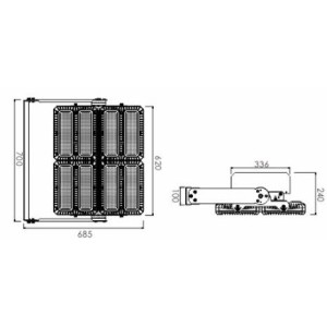ΠΡΟΒΟΛΕΑΣ ΑΘΛΗΤΙΚΩΝ ΓΗΠΕΔΩΝ SOCCER LED 900W - 5000K - IP66 - ENEC