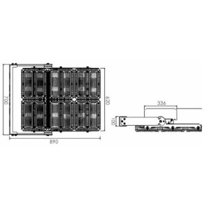 ΠΡΟΒΟΛΕΑΣ ΑΘΛΗΤΙΚΩΝ ΓΗΠΕΔΩΝ SOCCER LED 1350W - 5000K - IP66 - ENEC