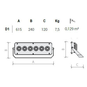 ΠΡΟΒΟΛΕΑΣ LED COSMIC 1 380W - 6 Cob  - S1 - 24° - IP66