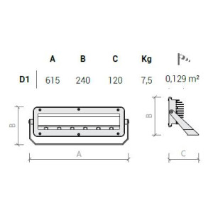 ΠΡΟΒΟΛΕΑΣ LED COSMIC 1 410W - 6 Cob - A5 - 55° - IP66