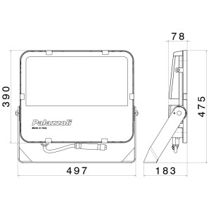 ΠΡΟΒΟΛΕΑΣ PALAZZOLI X-TIGUA MEDIUM ASYMMETRIC 55° LED 309W - IP66 - ENEC