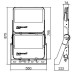 ΠΡΟΒΟΛΕΑΣ PALAZZOLI X-TIGUA XL ASYMMETRIC 50° LED 618W - IP66 - ENEC