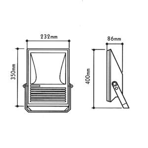 ΠΡΟΒΟΛΕΑΣ SLIM ΑΤΜΩΝ ΑΕΡΙΟΥ 70W - RX7s - ΓΚΡΙ - IP65