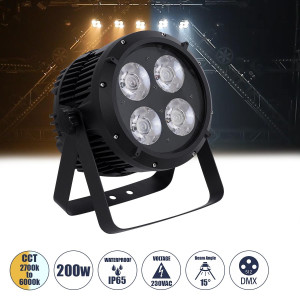 ΠΡΟΒΟΛΕΑΣ ΕΠΑΓΓΕΛΜΑΤΙΚΗ ΚΕΦΑΛΗ 15° OSRAM LED 200W - CCT - DMX - IP65