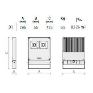 ΠΡΟΒΟΛΕΑΣ LED POLAR 3 CR NARROW 150W - 2 Cob - PR - 29° - IP66 IK08