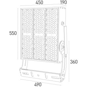 ΠΡΟΒΟΛΕΑΣ LED BIG ARENA 128000 705W - AC 50° - 4000K - ASYMMETRIC - ENEC