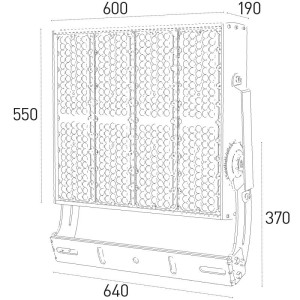 ΠΡΟΒΟΛΕΑΣ LED BIG ARENA 200000 1100W - AC 50° - 4000K - ASYMMETRIC - ENEC