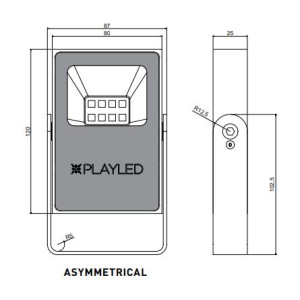 ΠΡΟΒΟΛΕΑΣ LED PICO WHITE 10W - 4000K - ASYMMETRIC - IP65