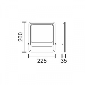 ΠΡΟΒΟΛΕΑΣ LED 100W - 6000K - GRAY