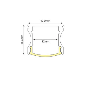 ΠΡΟΦΙΛ ΑΛΟΥΜΙΝΙΟΥ ΕΠΙΤΟΙΧΟ ΤΑΙΝΩΝ LED SCAR 2m