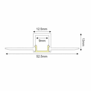 ΠΡΟΦΙΛ ΑΛΟΥΜΙΝΙΟΥ ΓΥΨΟΣΑΝΙΔΑΣ ΤΑΙΝΩΝ LED JADE TRIMLESS 2m