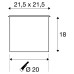 SPOT ΕΔΑΦΟΥΣ ΧΩΝΕΥΤΟ DASAR MEDIUM SQUARE INOX316 50W - 12V - AR111 - G53 - IP67