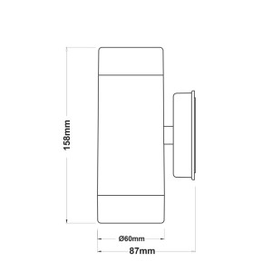 SPOT EΠITOIXO PLASTIC UP DOWN DOUBLE GU10 LED 2x3W - ΛΕΥΚΟ