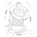 SPOT INOX ΠΙΣΙΝΑΣ & ΣΥΝΤΡΙΒΑΝΙΟΥ HEAVY STEEL LED 3x2W - 12V/24V - 6000K - IP68