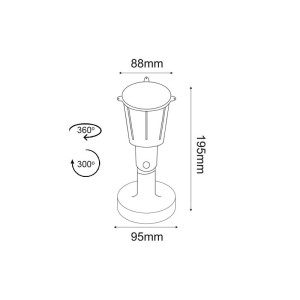 SPOT ΚΗΠΟΥ PLASTIC COMBI LED 6W - ΓΚΡΙ - 3000K - IP54