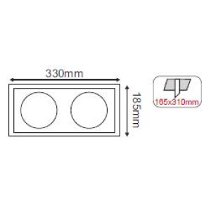 SPOT ΚΙΝΗΤΟ ΧΩΝΕΥΤΟ SQUARE - AR111 - BLACK II