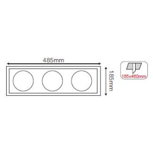 SPOT ΚΙΝΗΤΟ ΧΩΝΕΥΤΟ SQUARE - AR111 - WHITE III