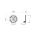 SPOT LED ARKOS 50W - 2700K - IP66 DALI DIM + POLE BASE + COVER