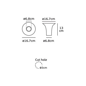 SPOT ΟΡΟΦΗΣ ΓΥΨΙΝΟ Φ168 DROP MEDIUM 35W - GU10 - IP20