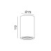 SPOT ΟΡΟΦΗΣ ΓΥΨΙΝΟ Φ70 ROUND SMALL 7W - GU10 - IP20