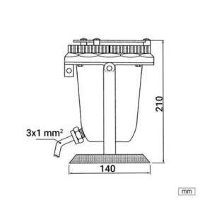 SPOT ΠΙΣΙΝΑΣ & ΣΥΝΤΡΙΒΑΝΙΟΥ PAR38 BRASS HALOGEN 120W - 12V - E27 - CLEAR - IP68