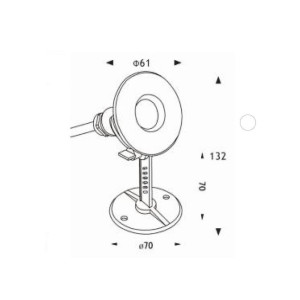 SPOT ΠΙΣΙΝΑΣ & ΣΥΝΤΡΙΒΑΝΙΟΥ DISC LED 3W - 12V AC/DC - 3000K - 30~60° - IP68