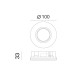 SPOT ΨΕΥΔΟΡΟΦΗΣ ΓΥΨΙΝΟ Φ100 ROUND A 7W - GU10 - IP20