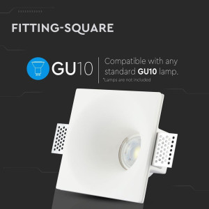SPOT ΨΕΥΔΟΡΟΦΗΣ ΓΥΨΙΝΟ SQUARE A 7W - GU10 - IP20