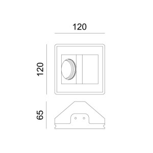 SPOT ΨΕΥΔΟΡΟΦΗΣ ΓΥΨΙΝΟ SQUARE E 7W - GU10 - IP20