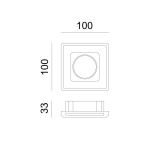SPOT ΨΕΥΔΟΡΟΦΗΣ ΓΥΨΙΝΟ SQUARE C 7W - GU10 - IP20