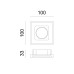 SPOT ΨΕΥΔΟΡΟΦΗΣ ΓΥΨΙΝΟ SQUARE C 7W - GU10 - IP20