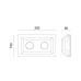 SPOT ΨΕΥΔΟΡΟΦΗΣ ΓΥΨΙΝΟ RECTANGULAR A 2x7W - GU10 - IP20