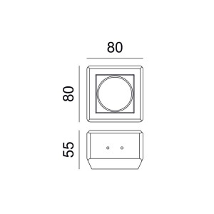 SPOT ΨΕΥΔΟΡΟΦΗΣ ΓΥΨΙΝΟ CUBE SQUARE 7W - GU10 - IP20