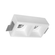 SPOT ΨΕΥΔΟΡΟΦΗΣ ΓΥΨΙΝΟ DOUBLE SQ 2x7W - GU10 - IP20