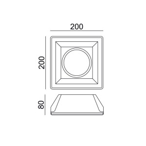 SPOT ΨΕΥΔΟΡΟΦΗΣ ΓΥΨΙΝΟ SQUARE F 15W - GU10 - AR111 - IP20