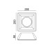 SPOT ΨΕΥΔΟΡΟΦΗΣ ΓΥΨΙΝΟ SQUARE F 15W - GU10 - AR111 - IP20