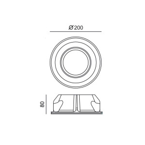 SPOT ΨΕΥΔΟΡΟΦΗΣ ΓΥΨΙΝΟ Φ230 ROUND E 15W - GU10 - AR111 - IP20