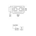 SPOT ΨΕΥΔΟΡΟΦΗΣ ΓΥΨΙΝΟ RECTA MOVE DOUBLE 50W - GU10 - AR111 - IP20