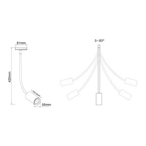 SPOT ΡΑΓΑΣ 2 ΚΑΛΩΔΙΩΝ ΤΥΠΟΥ B FLEX LED 10W - 4000K - 24° - WHITE