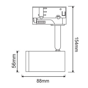 SPOT ΡΑΓΑΣ 2 ΚΑΛΩΔΙΩΝ ΤΥΠΟΥ B JUNO 3~10W - GU10 - GREY