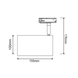 SPOT ΡΑΓΑΣ 2 ΚΑΛΩΔΙΩΝ ΤΥΠΟΥ B PAR30 10~35W - E27 - GREY