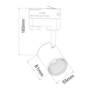 SPOT ΡΑΓΑΣ 4 ΚΑΛΩΔΙΩΝ JUNO LED 7W - 3000K - 24° - WHITE