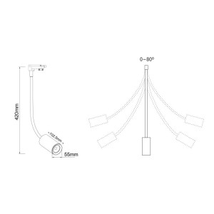 SPOT ΡΑΓΑΣ 4 ΚΑΛΩΔΙΩΝ FLEX LED 10W - 4000K - 24° - WHITE