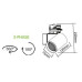 SPOT ΡΑΓΑΣ 4 ΚΑΛΩΔΙΩΝ LIZA LED 20W - 3000K - 38° - WHITE